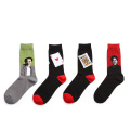 Malen Pokerfigur Design bestimmte Baumwollmode lustige Frau Custom Großhandel Happy Socken